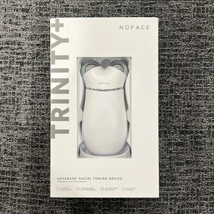 NEW NuFACE Trinity+ Device with Facial Attachment, Aqua Gel, Silk Crème, & Brush